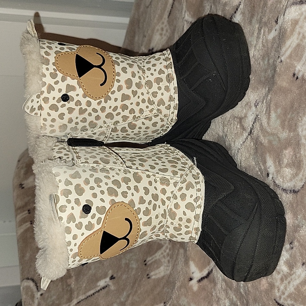 Leopard Print Kids' Winter Boots